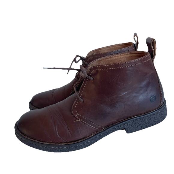 Born Men's Bismark Chukka Lace Up Leather Boots Size 10.5 M Brown H57423 - Picture 1 of 14